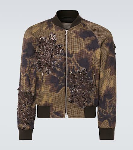 Sequined floral-applique bomber jacket - Dries Van Noten - Modalova