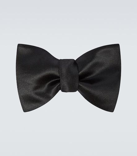 Silk and cotton satin bow tie - Brunello Cucinelli - Modalova