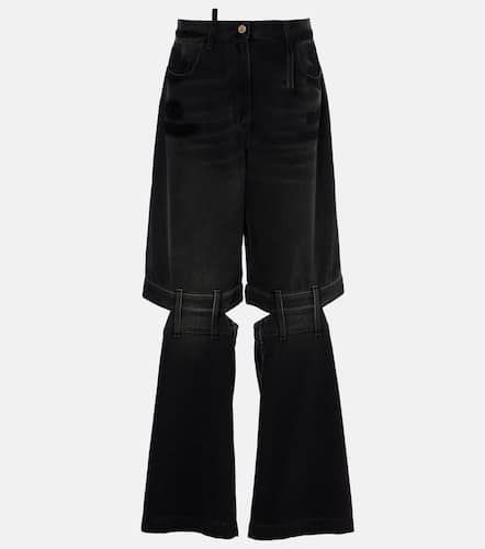 The Attico Cutout wide-leg jeans - The Attico - Modalova