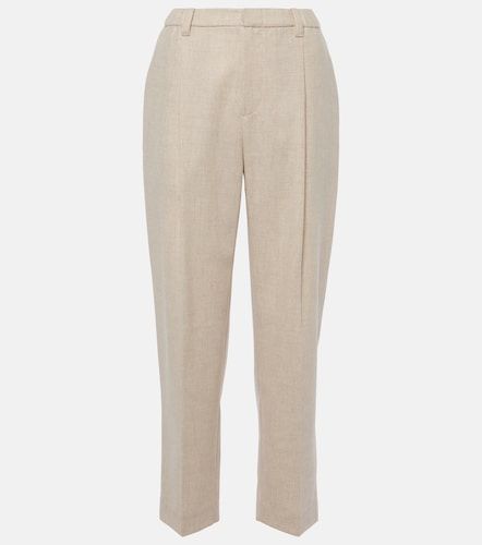 Pantaloni regular in cotone plissé - Brunello Cucinelli - Modalova