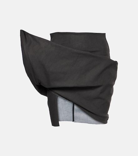 Minifalda en mezcla de algodón drapeada - Rick Owens - Modalova