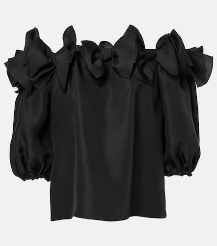 Off-shoulder silk top - Carolina Herrera - Modalova