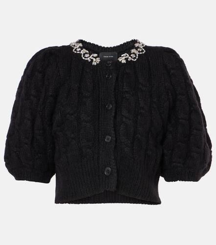 Embroidered cropped wool-blend cardigan - Simone Rocha - Modalova