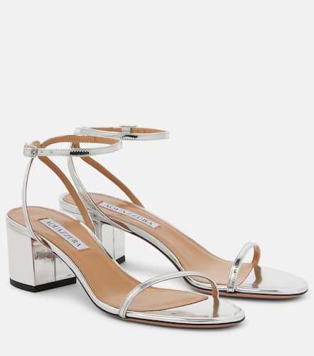 Olie 50 mirrored leather sandals - Aquazzura - Modalova