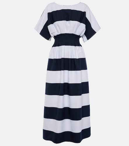 Striped cotton-blend midi dress - Carolina Herrera - Modalova