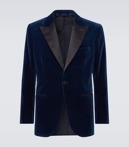 Satin-trimmed cotton velvet tuxedo jacket - Brioni - Modalova