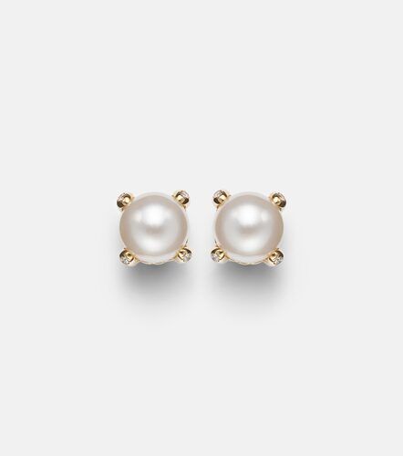 Pendientes Pearl Classics de oro de 18 ct con perlas y diamantes - David Yurman - Modalova