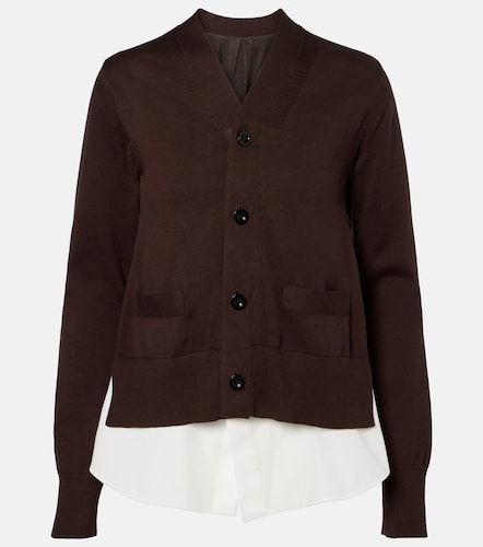 Sacai Cárdigan de algodón a capas - Sacai - Modalova