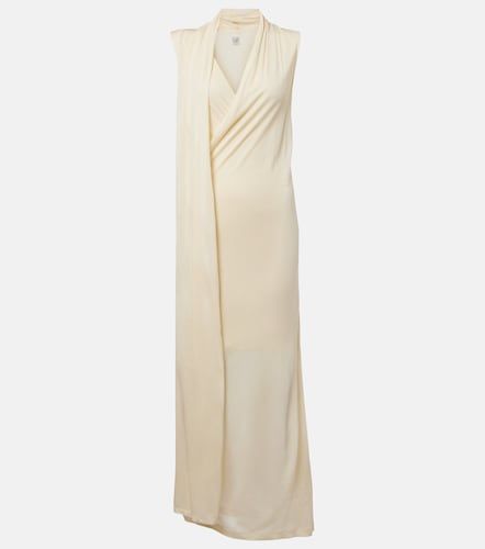 Vestido envolvente de jersey drapeado - Toteme - Modalova