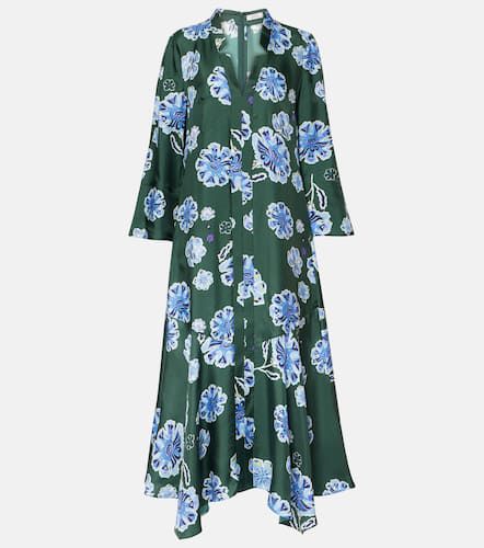 Big Garden floral silk twill midi dress - Dorothee Schumacher - Modalova