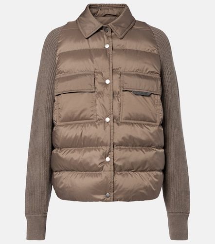 Wool, cashmere, and silk down jacket - Brunello Cucinelli - Modalova