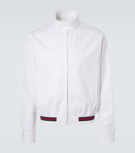 Chaqueta de sarga de algodón con Web - Gucci - Modalova