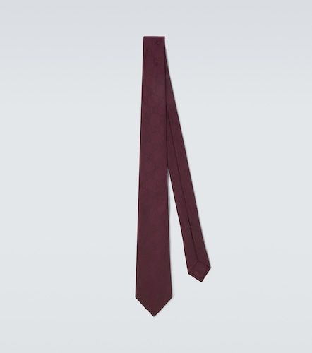 Corbata de algodón y seda de jacquard con GG - Gucci - Modalova