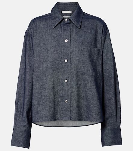 Camicia in chambray di cotone e lino - Vince - Modalova