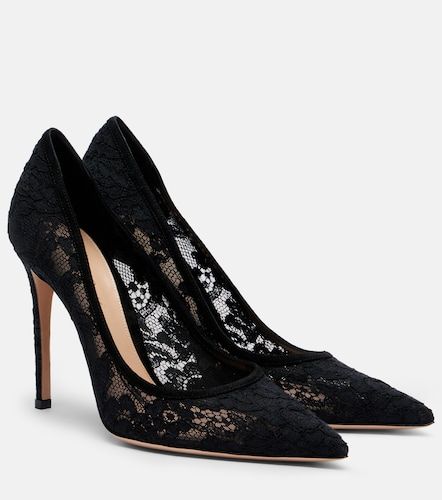 Pumps Claudia in pizzo con suede - Gianvito Rossi - Modalova