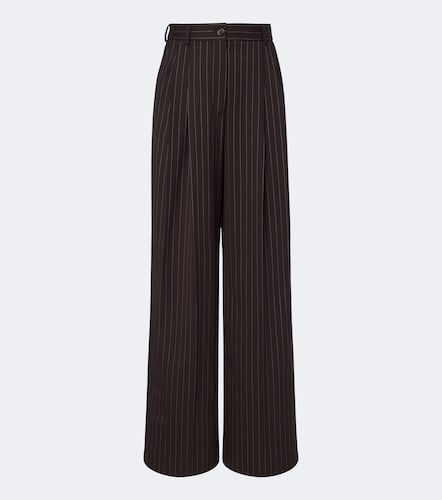Pinstripe wool-blend wide-leg pants - Dolce&Gabbana - Modalova