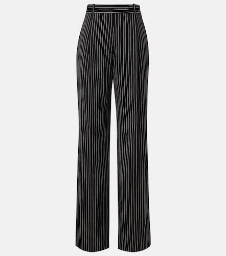 Pantalones rectos de lana y algodón a rayas - Tom Ford - Modalova