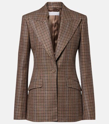 Leiva houndstooth wool and silk blazer - Gabriela Hearst - Modalova
