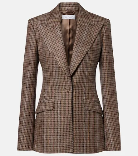 Leiva houndstooth wool and silk blazer - Gabriela Hearst - Modalova