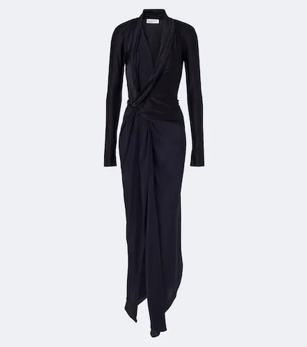 Lea draped silk-trimmed jersey maxi dress - Victoria Beckham - Modalova