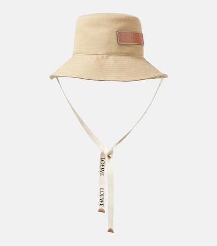 Cappello da pescatore in canvas con logo - Loewe - Modalova
