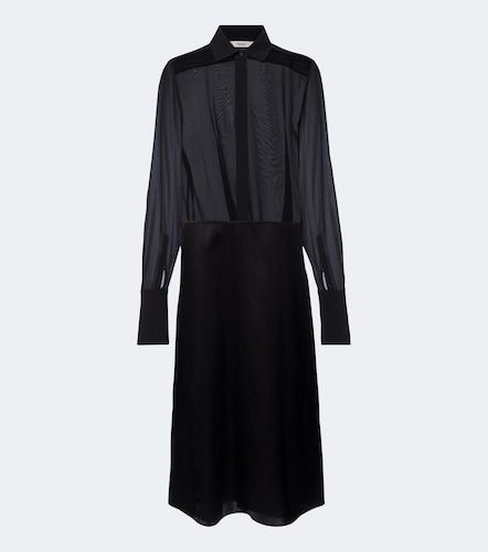 Midikleid aus Seidengeorgette und Satin - Fendi - Modalova