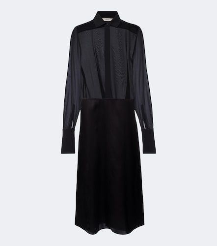 Vestido midi de georgette de seda y satén - Fendi - Modalova