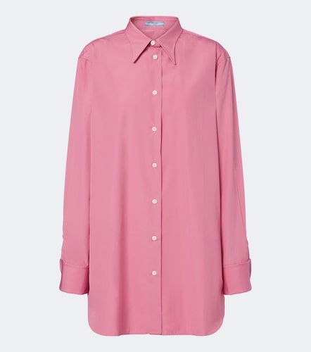 Camicia in popeline di cotone oversize - Prada - Modalova