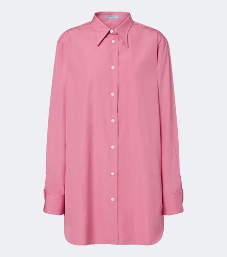 Camicia in popeline di cotone oversize - Prada - Modalova