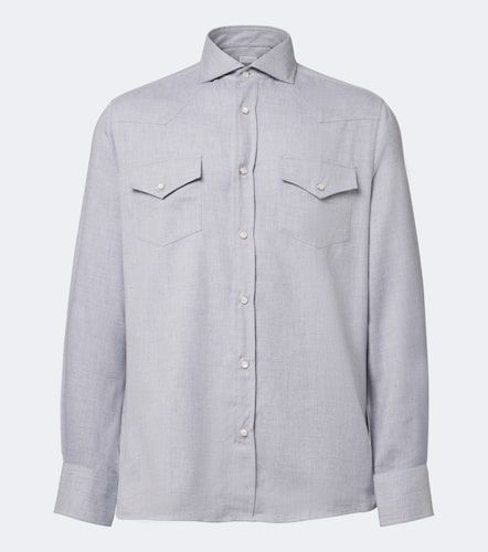 Camicia in misto cotone - Brunello Cucinelli - Modalova