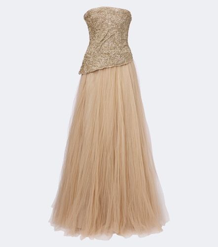 Bestickte Bustier-Robe aus Tüll - Marmar Halim - Modalova