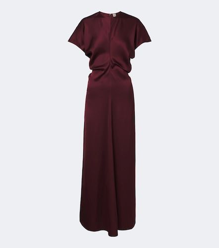 Vestido largo de crepé de satén drapeado - Toteme - Modalova