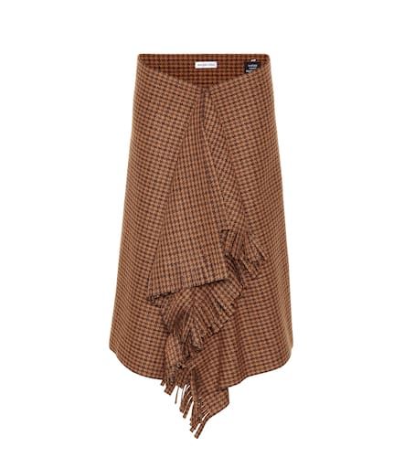 Houndstooth wool-blend skirt - Balenciaga - Modalova