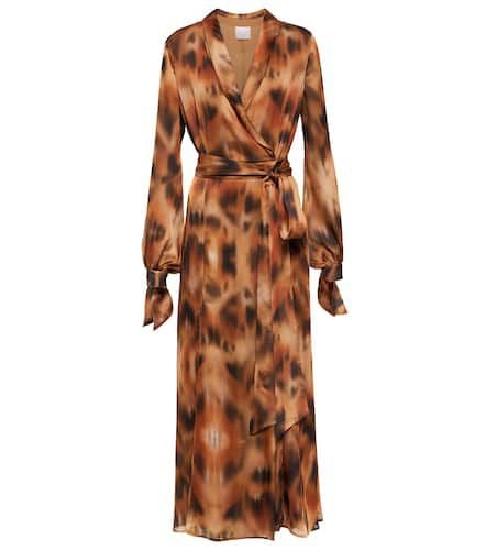 Cabana leopard-print wrap dress - Galvan - Modalova