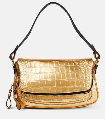 Jennifer Small croc-effect metallic leather shoulder bag - Tom Ford - Modalova