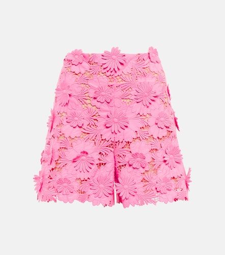 AppliquÃ© floral lace shorts - Oscar de la Renta - Modalova