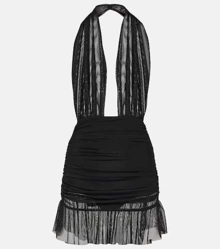 Ruffled halterneck chiffon minidress - Norma Kamali - Modalova