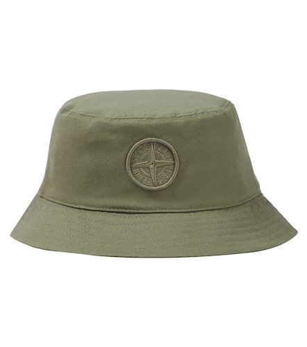 Compass cotton canvas bucket hat - Stone Island Junior - Modalova