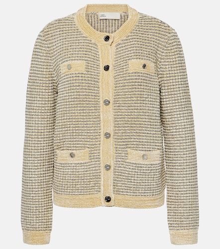 Cárdigan Kendra de terciopelo a rayas - Tory Burch - Modalova