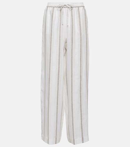 Striped wide-leg linen pants - Loro Piana - Modalova