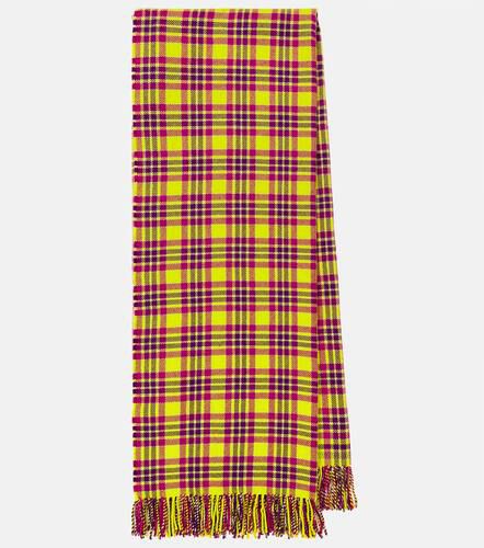 Checked fringed virgin wool scarf - Etro - Modalova