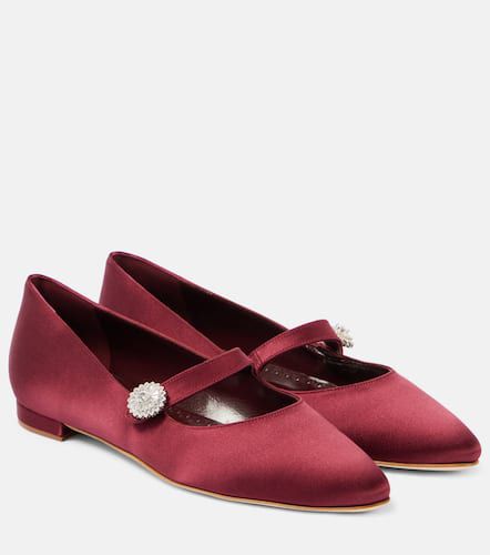 Marijanaflat embellished Mary Jane flats - Manolo Blahnik - Modalova