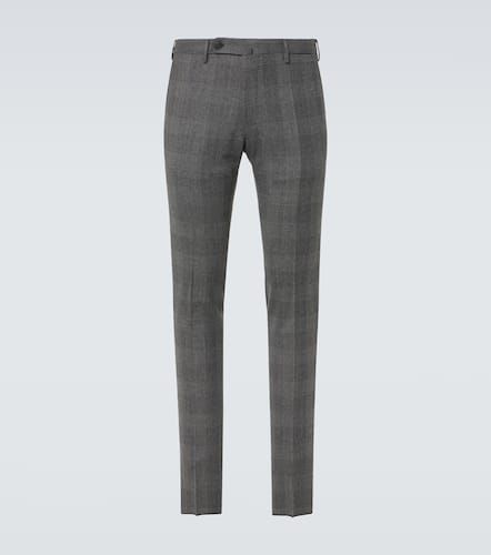 Checked wool and cashmere slim pants - Incotex - Modalova