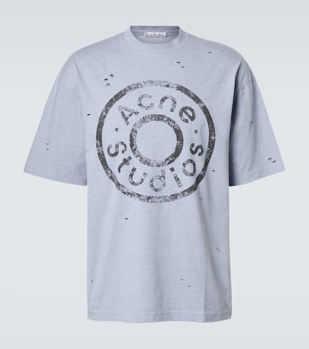 Camiseta de mezcla de algodón con logo - Acne Studios - Modalova