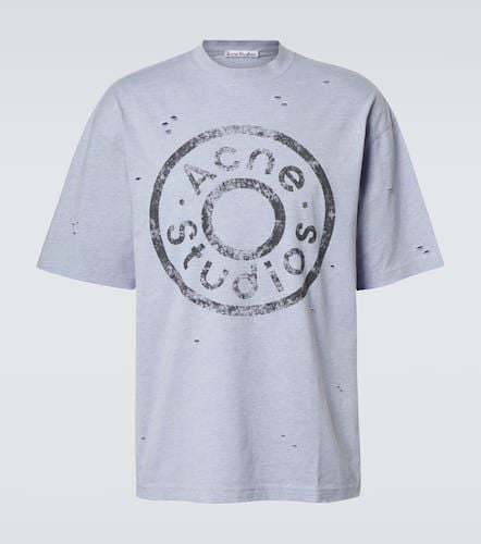 T-shirt in misto cotone con logo - Acne Studios - Modalova