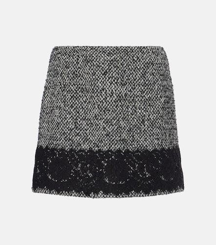Minifalda de tweed con encaje - Dolce&Gabbana - Modalova