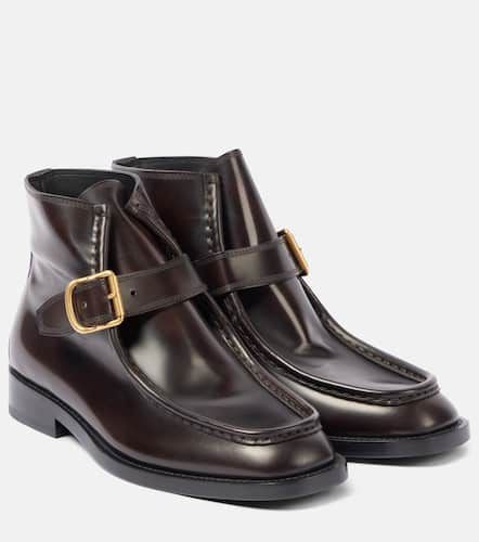 Buckle-detail leather ankle boots - Dries Van Noten - Modalova