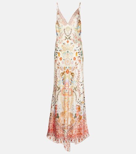 Printed embellished silk slip dress - Camilla - Modalova