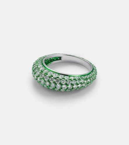 Lime Disco 18kt white gold ring with diamonds - Kamyen - Modalova