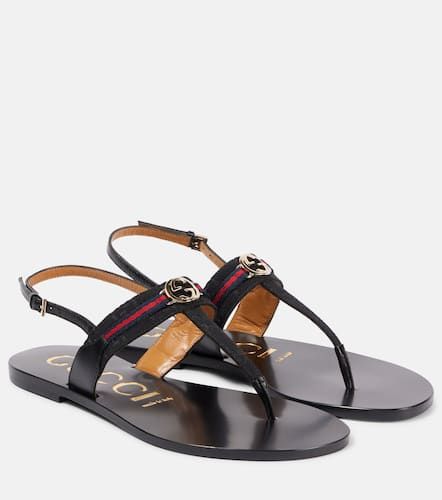 Gucci Interlocking G canvas sandals - Gucci - Modalova